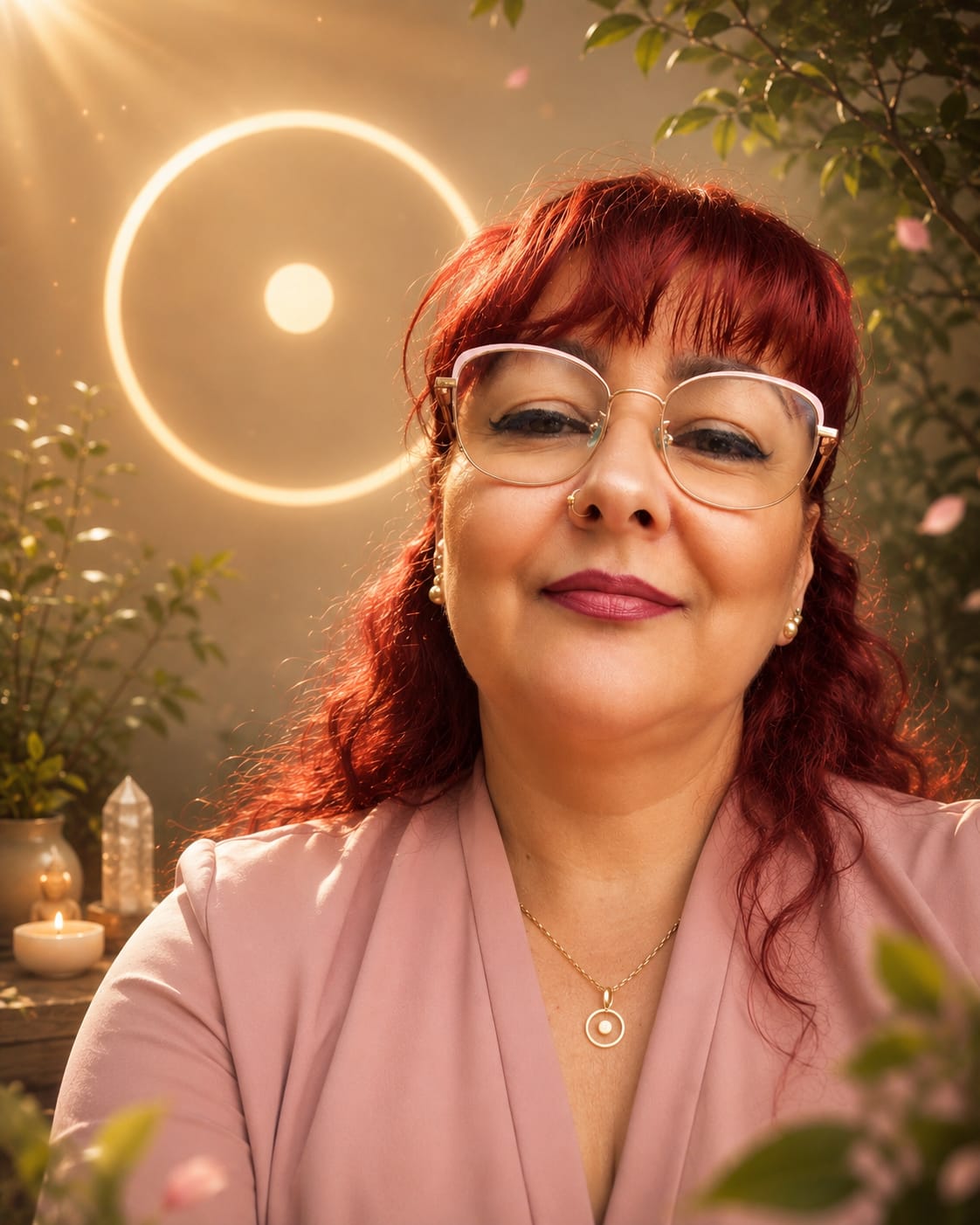Elsy, maestra de reiki y bioenergética de El Núcleo, en su espacio de acompañamiento