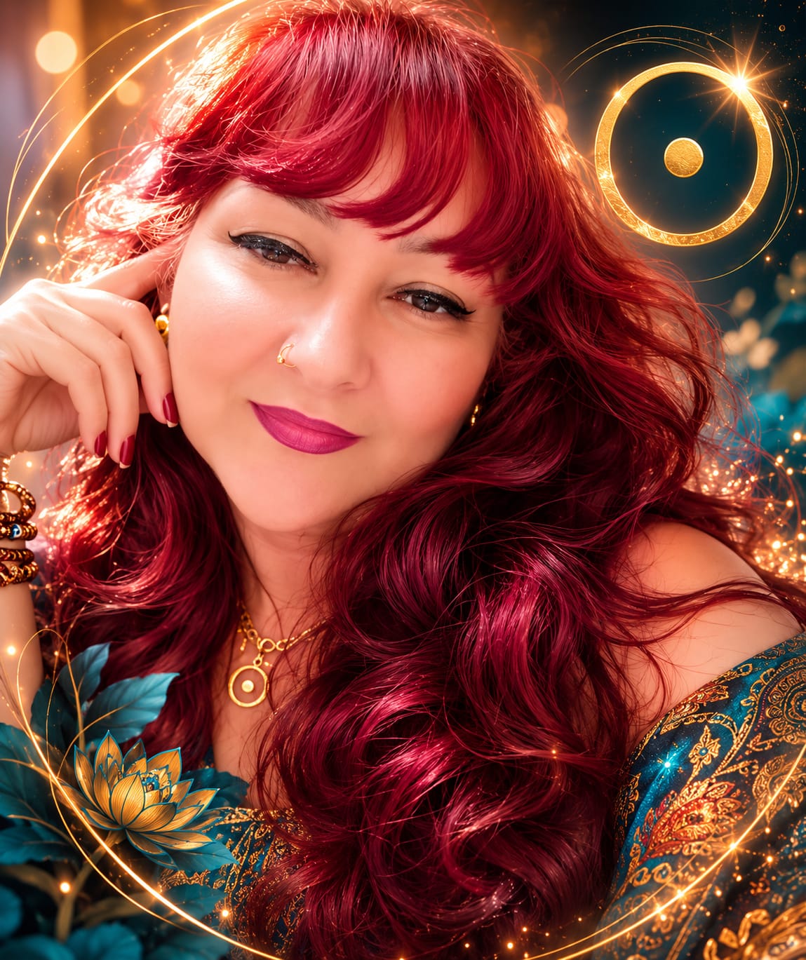Retrato de Elsy, terapeuta y maestra de Reiki con 27 años de trayectoria